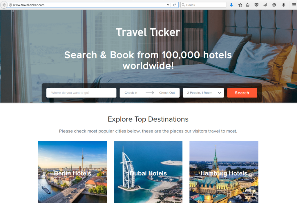 Travel-Ticker Website