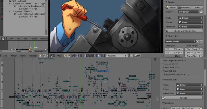 Editing sequence in Blender